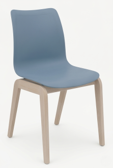 Chaise 4 pieds Adell - coque résine de synthèse